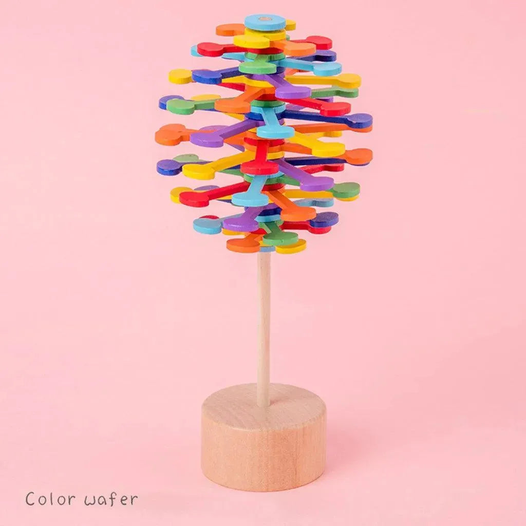 YOTOY Creative Wooden Rotating Lollipop Children'S Novelty Toy - YOTOY