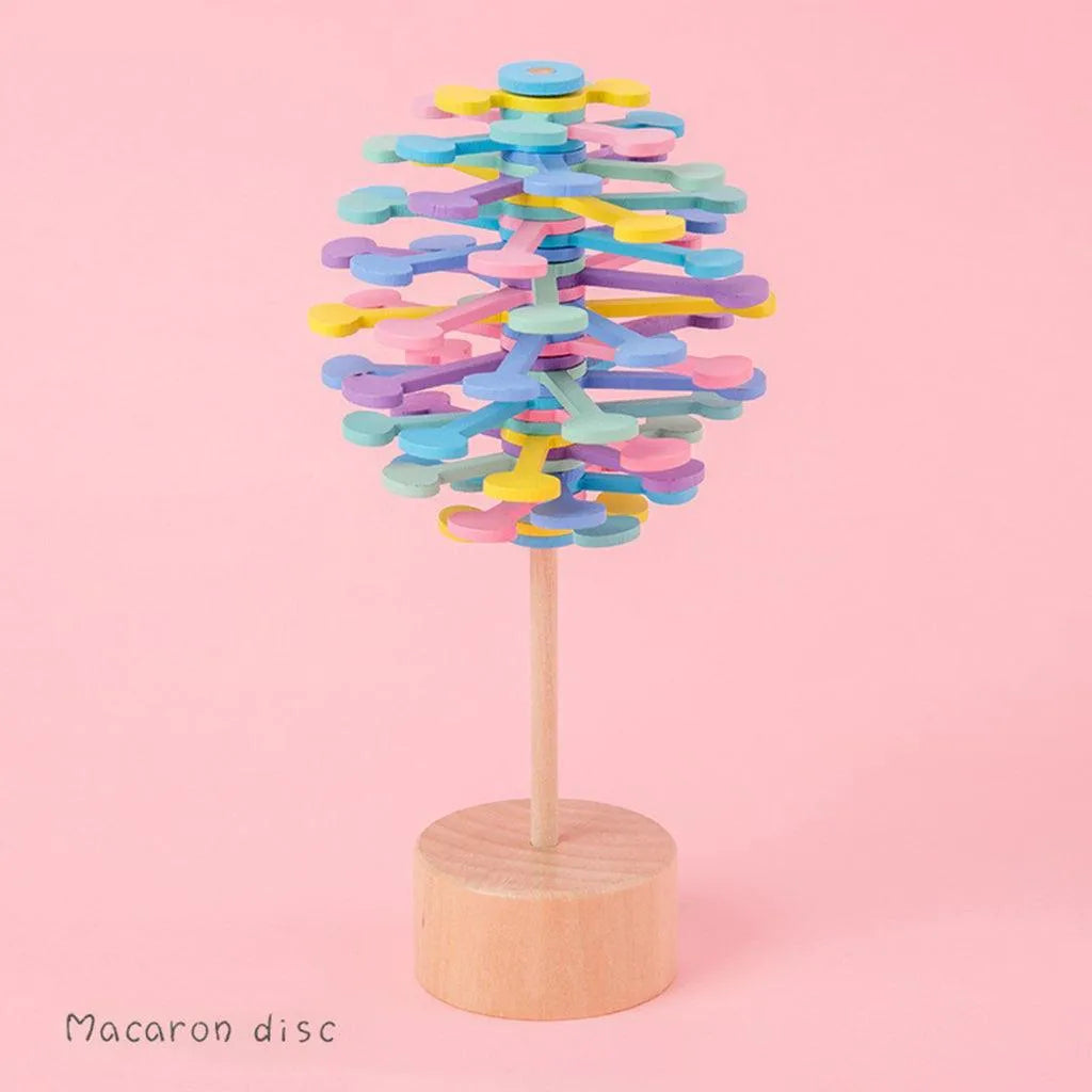 YOTOY Creative Wooden Rotating Lollipop Children'S Novelty Toy - YOTOY