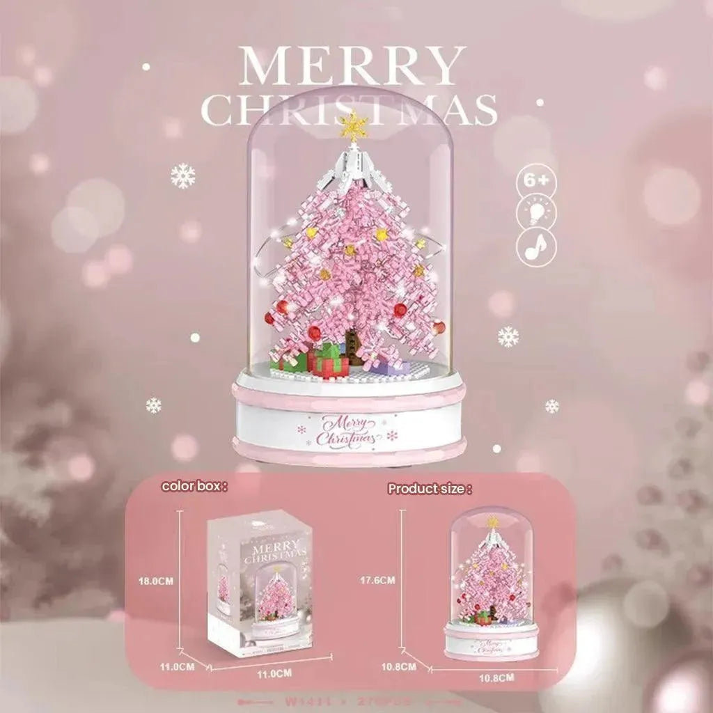 YOTOY Crystal Christmas Tree Puzzle Building Blocks Music Box Christmas Gift For Children - YOTOY