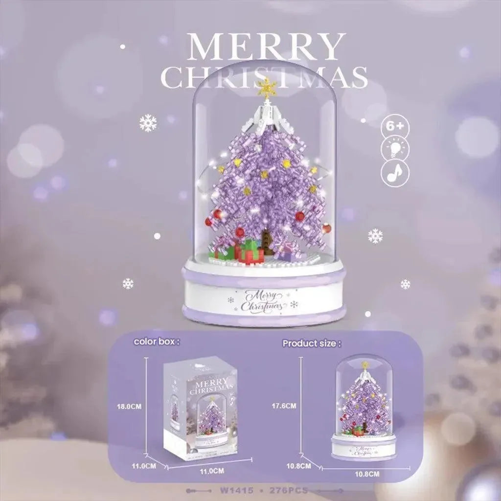 YOTOY Crystal Christmas Tree Puzzle Building Blocks Music Box Christmas Gift For Children - YOTOY