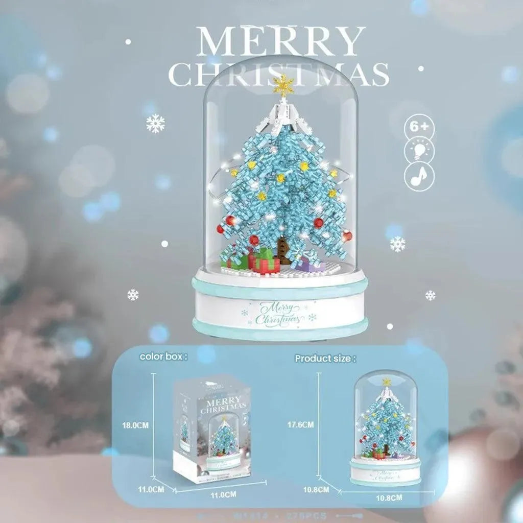 YOTOY Crystal Christmas Tree Puzzle Building Blocks Music Box Christmas Gift For Children - YOTOY