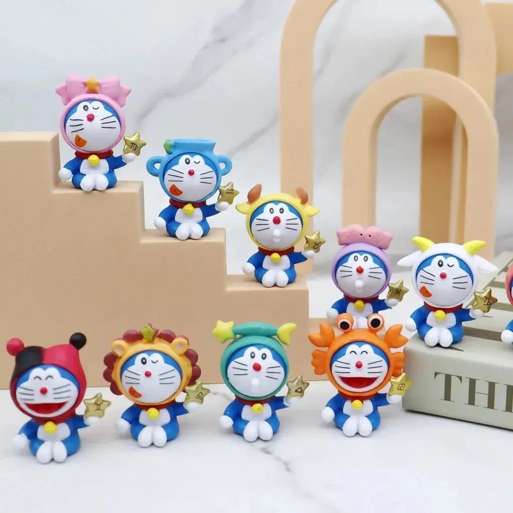 YOTOY Cute Dora Emon 12 Zodiac Figures - YOTOY