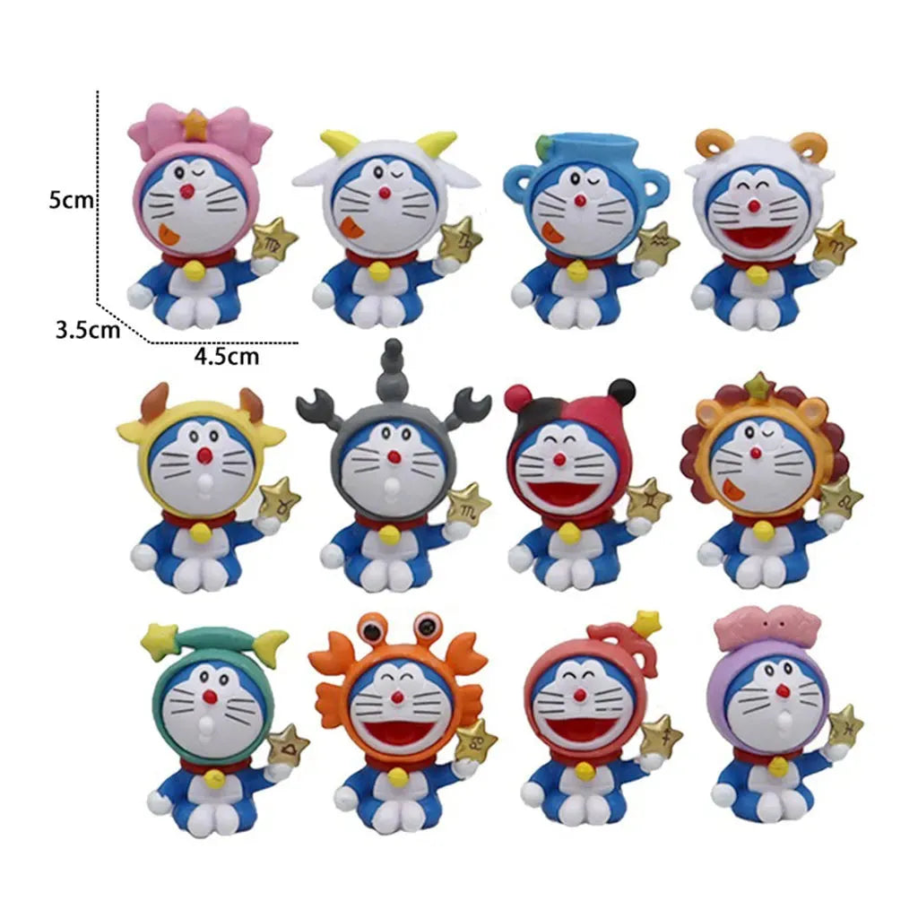 YOTOY Cute Dora Emon 12 Zodiac Figures - YOTOY