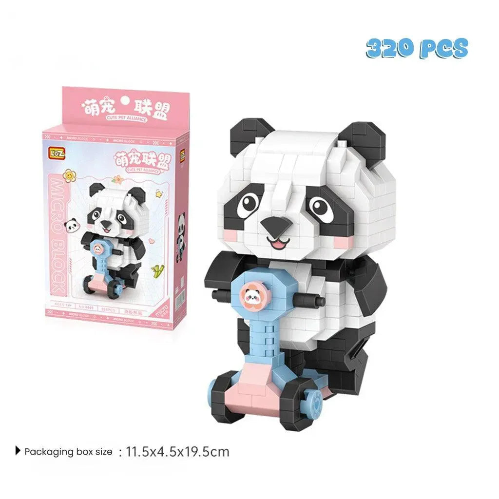 YOTOY Cute Pet Alliance Panda Building Blocks Micro Particle Assembly Toys - YOTOY