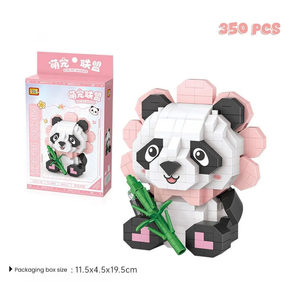 YOTOY Cute Pet Alliance Panda Building Blocks Micro Particle Assembly Toys - YOTOY