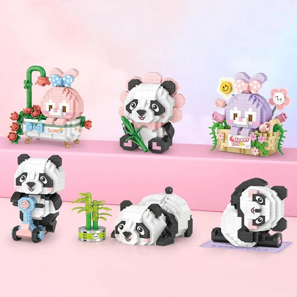 YOTOY Cute Pet Alliance Panda Building Blocks Micro Particle Assembly Toys - YOTOY