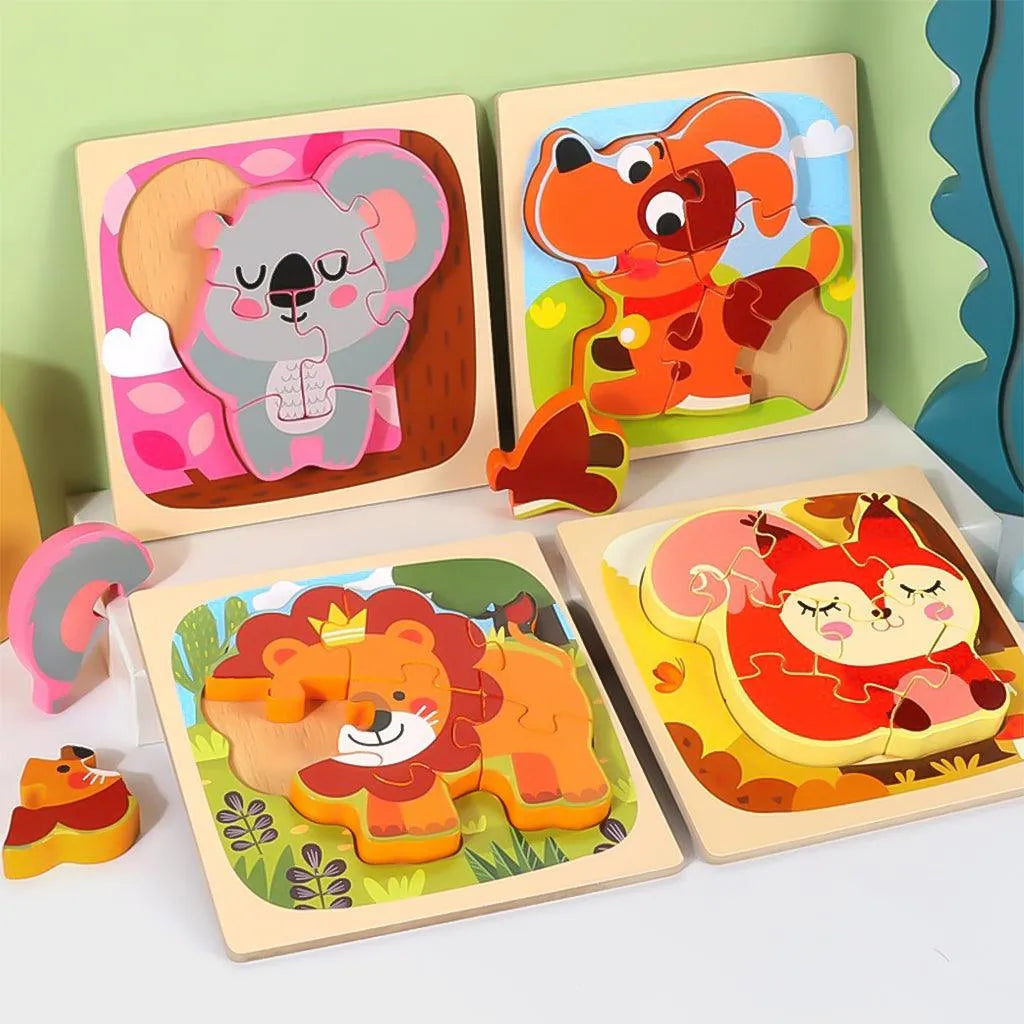 YOTOY Educational Toys Wooden Puzzle Animal Transportation For Kids - YOTOY