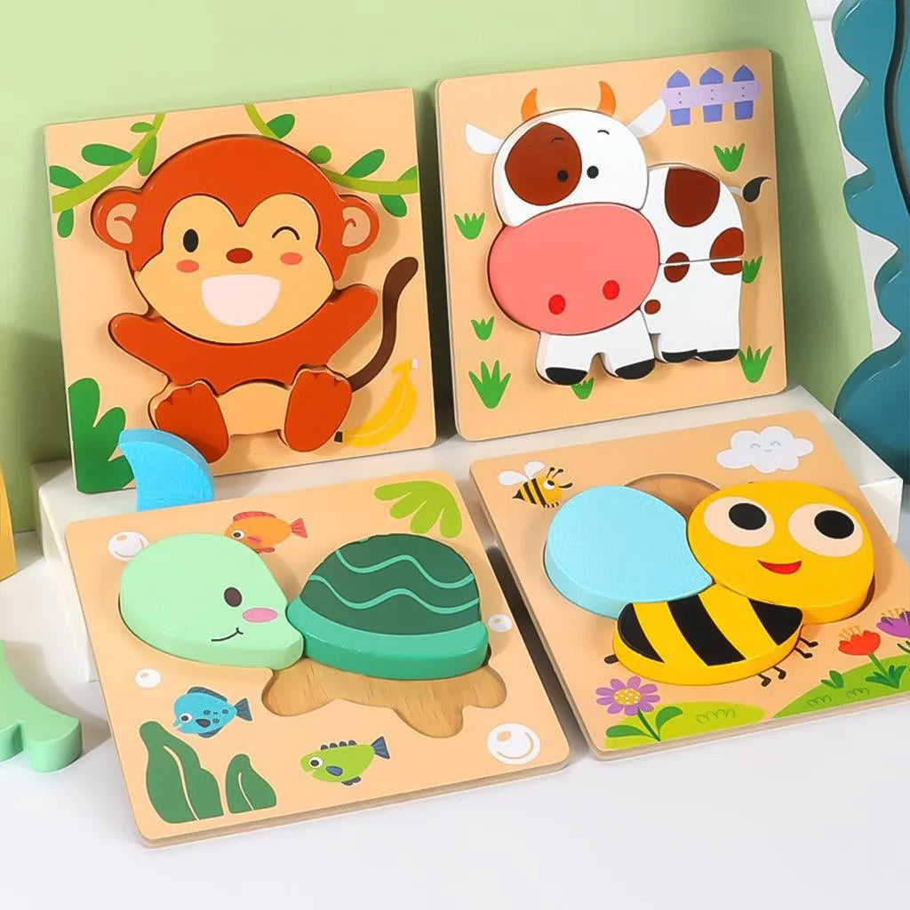 YOTOY Educational Toys Wooden Puzzle Animal Transportation For Kids - YOTOY