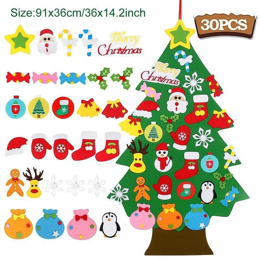 YOTOY Felt Christmas Tree Handmade Diy Christmas 3d Decoration - YOTOY