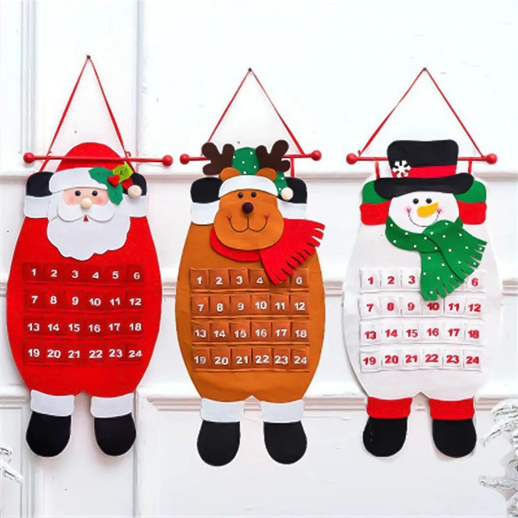 YOTOY Felt Santa Claus Calendar Christmas Ornaments - YOTOY