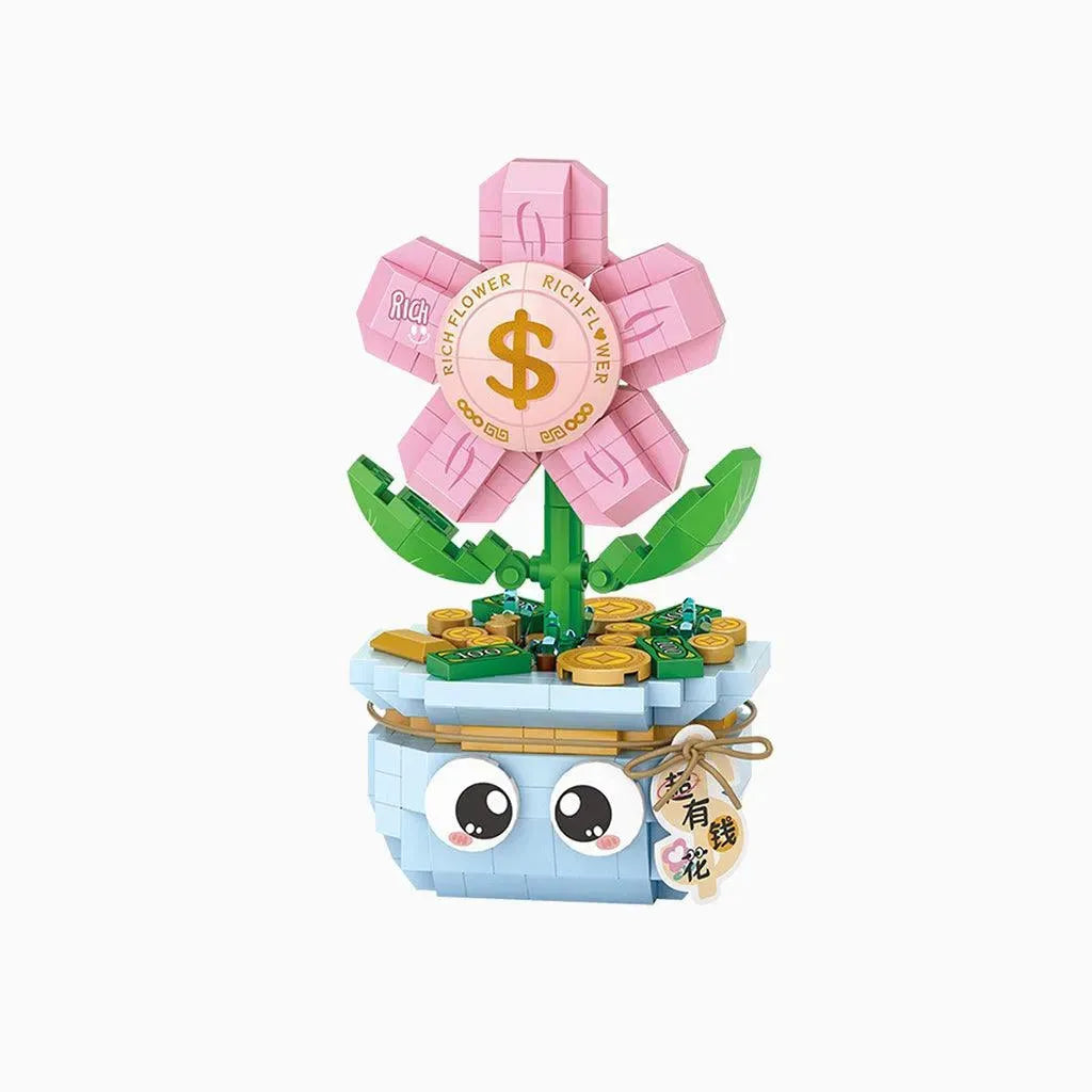 YOTOY Flower Pot Plant Small Particles Assembled Building Blocks - YOTOY