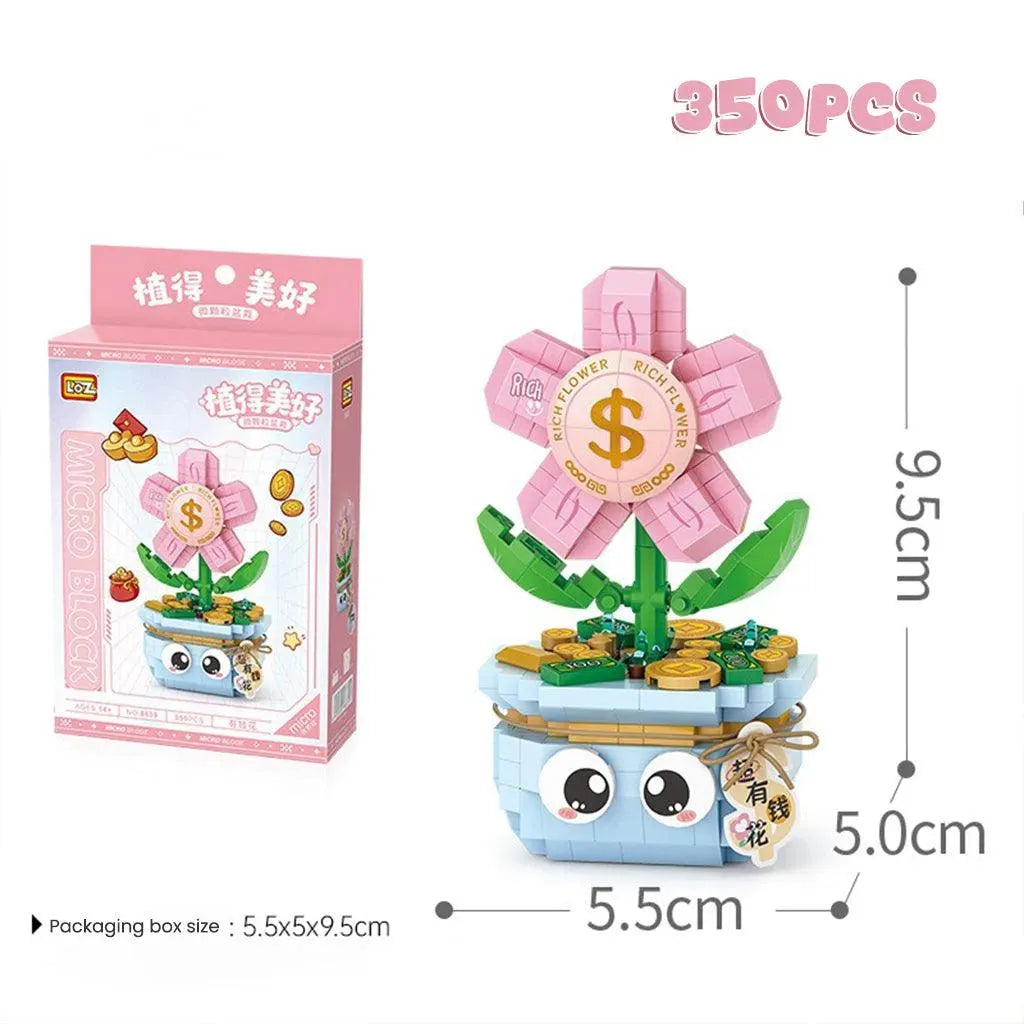 YOTOY Flower Pot Plant Small Particles Assembled Building Blocks - YOTOY