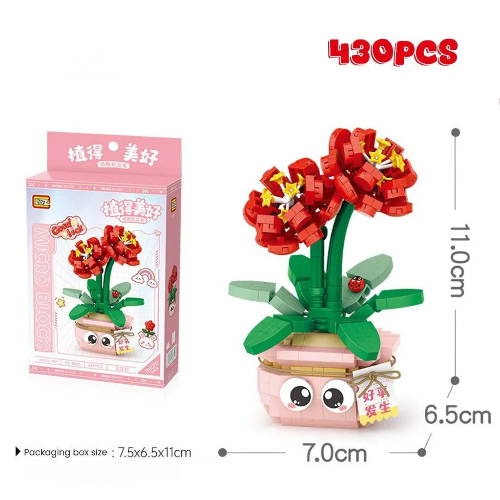 YOTOY Flower Pot Plant Small Particles Assembled Building Blocks - YOTOY