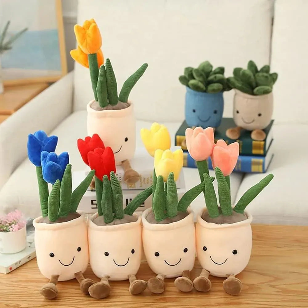 Yotoy Flower Pot Stuffed Plushie Pillow Decoration - YOTOY