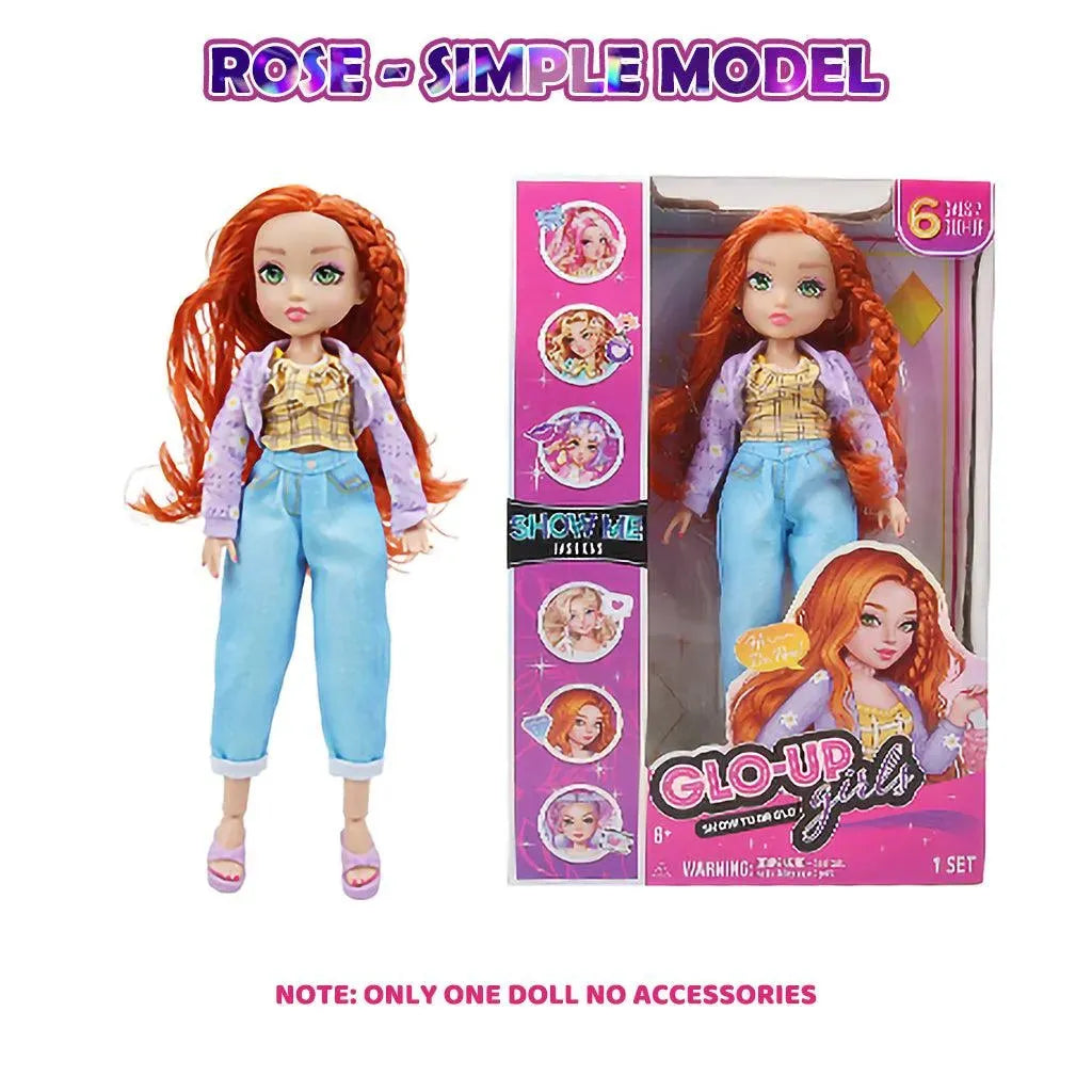 YOTOY GLO-UP Girls Season 2 Rose Redhead Fashion Doll - YOTOY