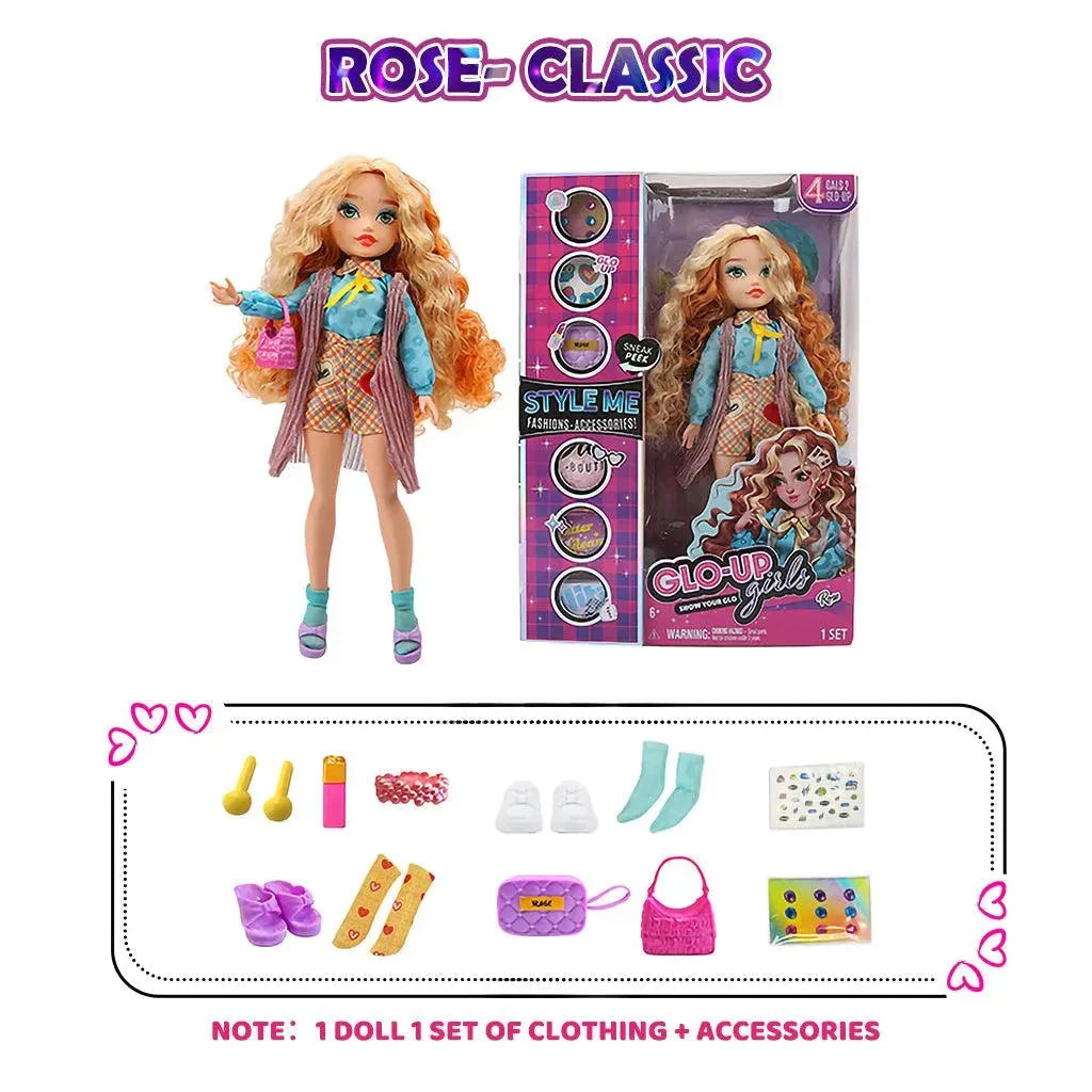 YOTOY GLO-UP Girls Season 2 Rose Redhead Fashion Doll - YOTOY