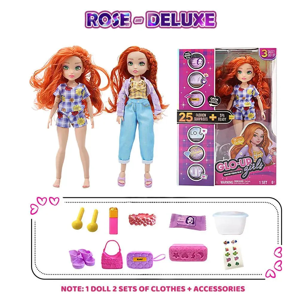 YOTOY GLO-UP Girls Season 2 Rose Redhead Fashion Doll - YOTOY