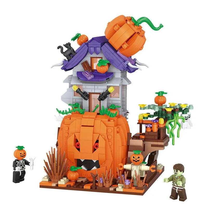 YOTOY Halloween Toy Pumpkin Car Small Particle Building Blocks - YOTOY