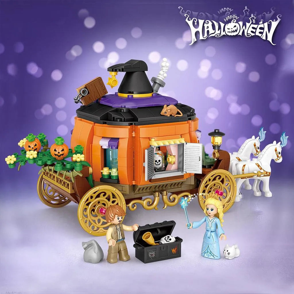 YOTOY Halloween Toy Pumpkin Car Small Particle Building Blocks - YOTOY