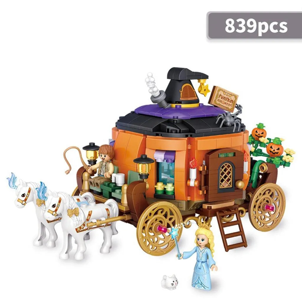 YOTOY Halloween Toy Pumpkin Car Small Particle Building Blocks - YOTOY