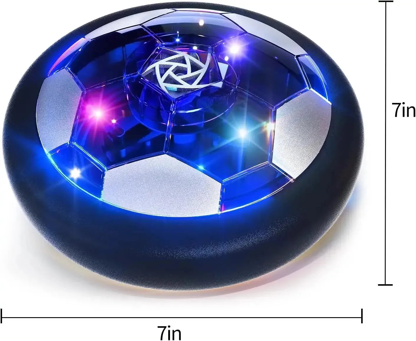 YOTOY Hover Soccer Ball Kids Toys, USB Rechargeable Hover Ball with Protective Foam Bumper and Colorful LED Lights - YOTOY