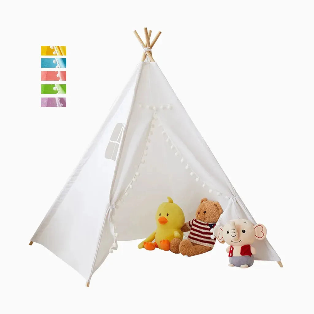 YOTOY Indoor Kids Teepee Tent - Indian Style Playhouse for Boys & Girls, Princess Castle Toy House - YOTOY