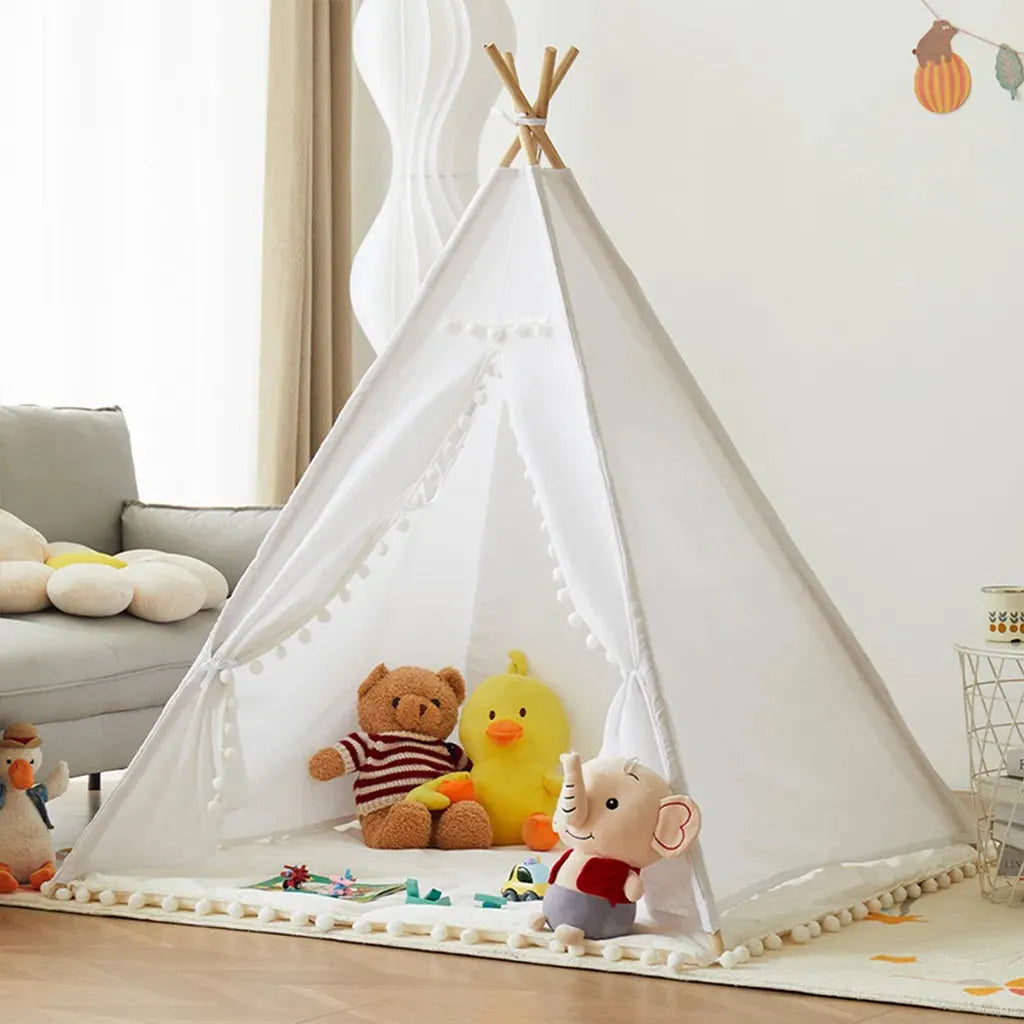 YOTOY Indoor Kids Teepee Tent - Indian Style Playhouse for Boys & Girls, Princess Castle Toy House - YOTOY