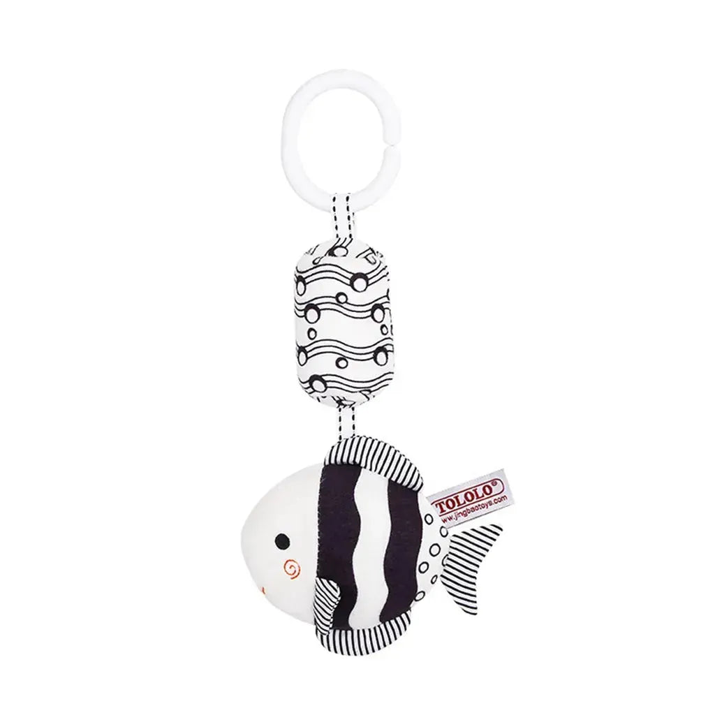 YOTOY Infant Baby Black & White Crib Mobile with Wind Chimes - YOTOY