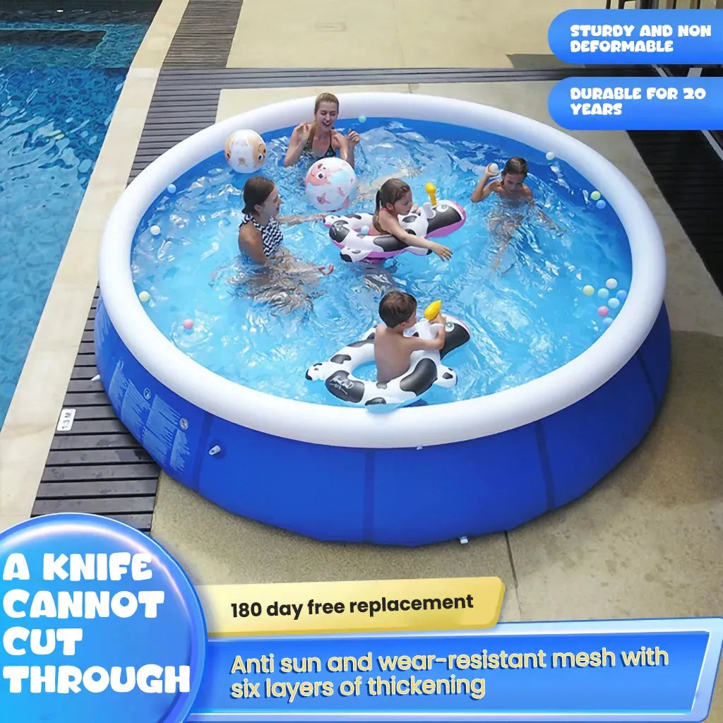 YOTOY Inflatable Swimming Pool 460cm Diameter x 84cm Height - YOTOY