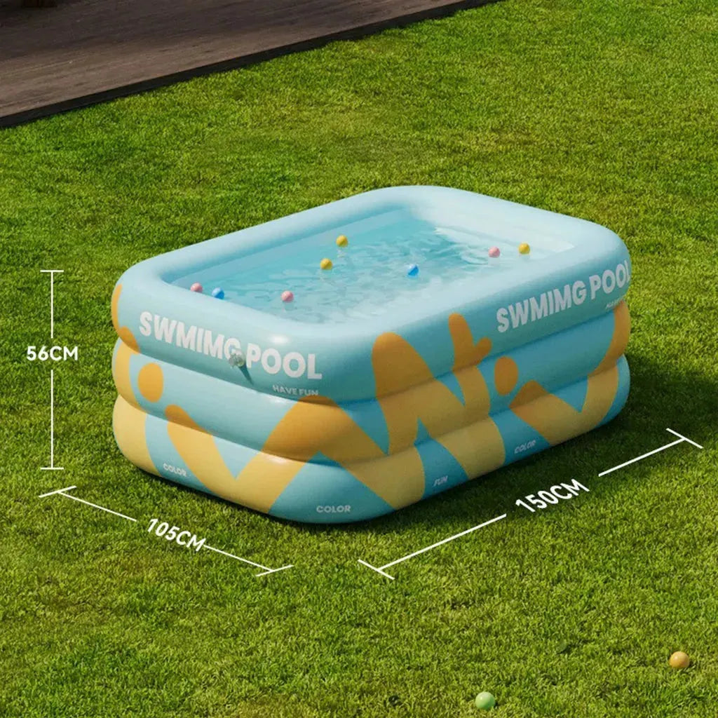 YOTOY Inflatable Swimming Pool for Kids & Adults - Home Use, Thickened, Foldable Outdoor Kiddie Pool for Garden Fun - YOTOY