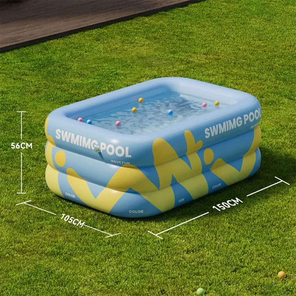 YOTOY Inflatable Swimming Pool for Kids & Adults - Home Use, Thickened, Foldable Outdoor Kiddie Pool for Garden Fun - YOTOY