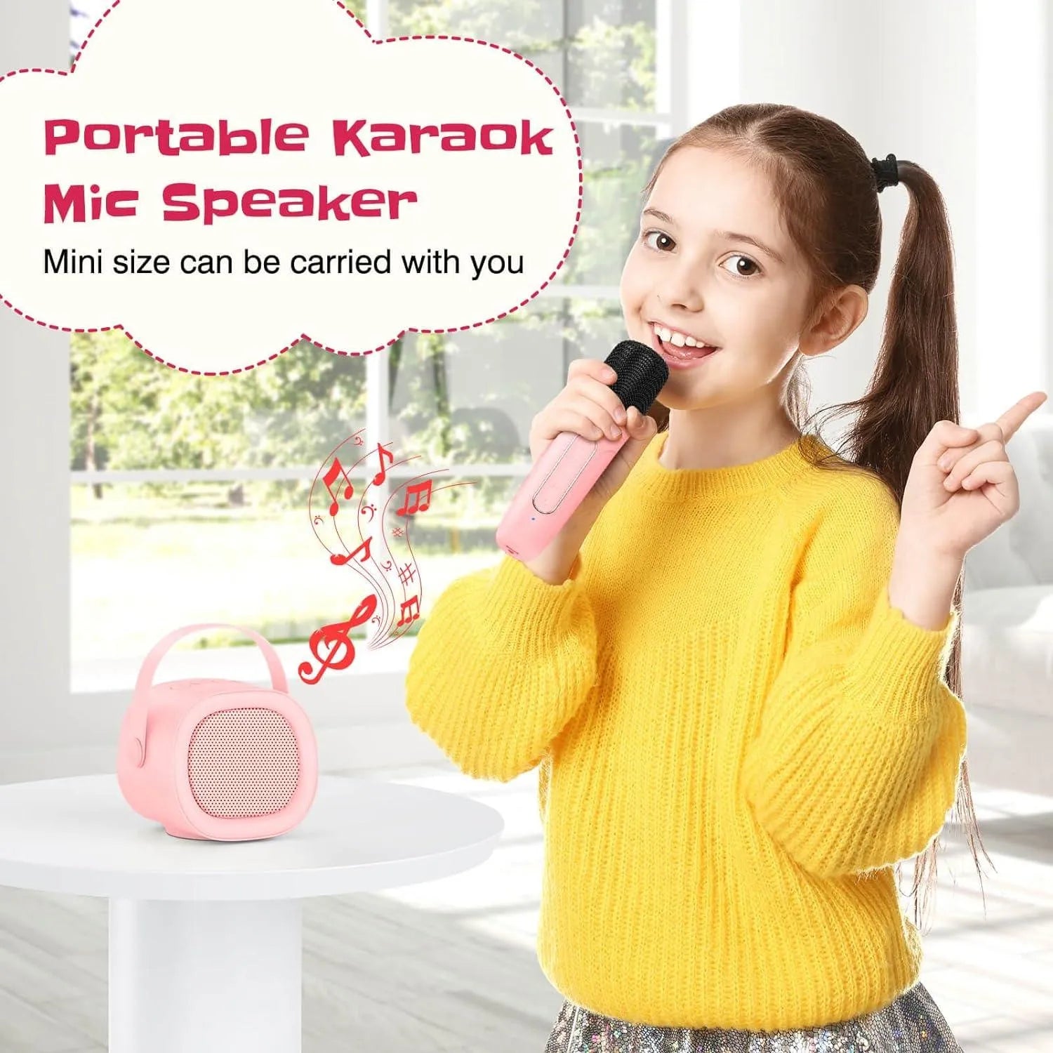 YOTOY Karaoke Machine for Kids with Wireless Microphone - YOTOY