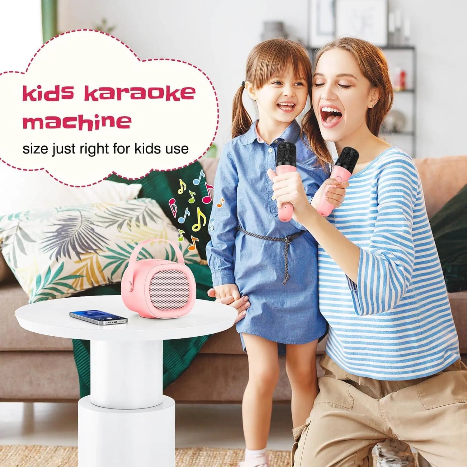 YOTOY Karaoke Machine for Kids with Wireless Microphone - YOTOY