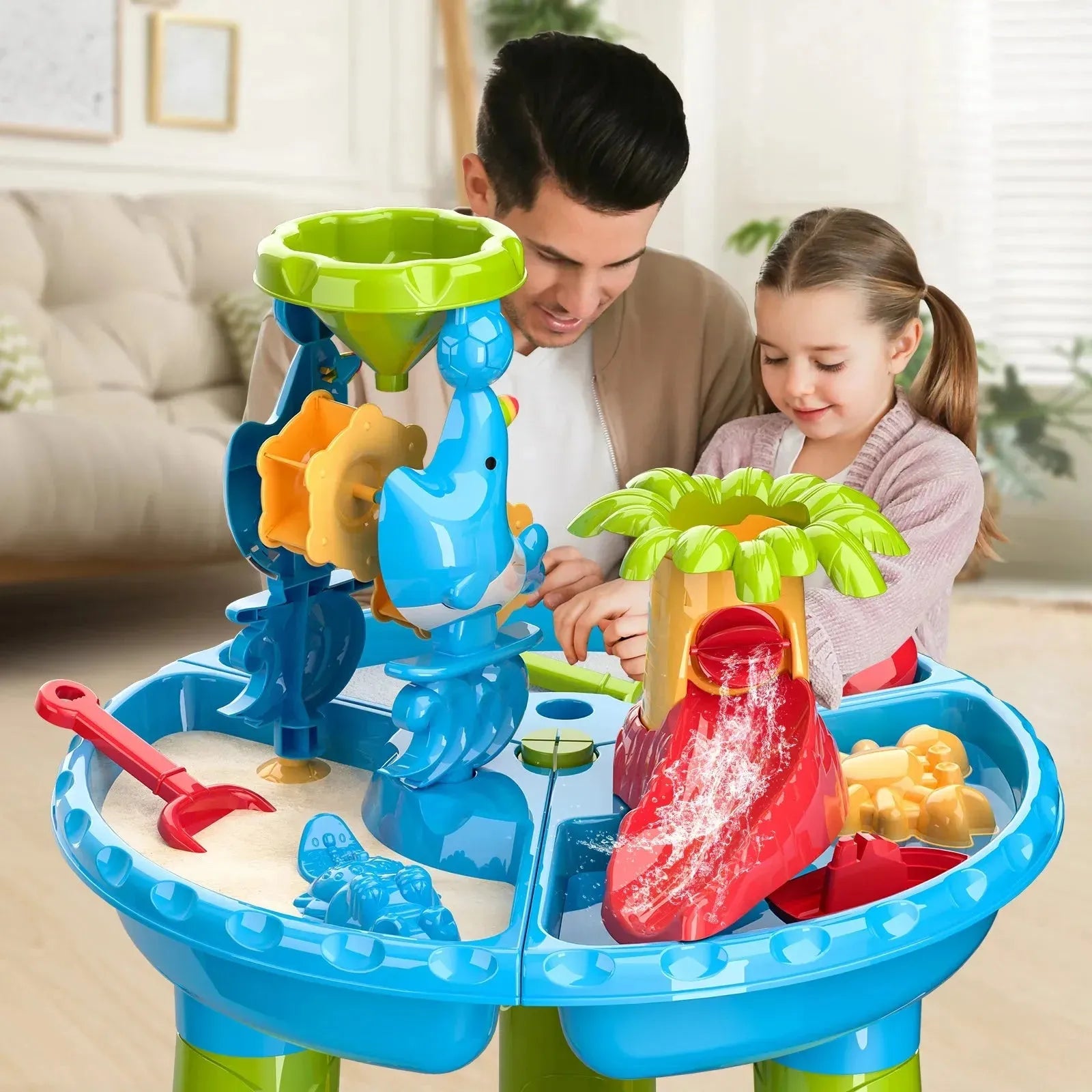 YOTOY Kids Beach Table Sand Water Table Toys Summer Beach Toys - YOTOY