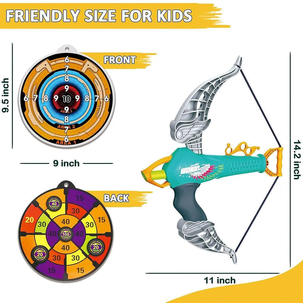 YOTOY Kids Bow and Arrow Toy Set, Archery Set - YOTOY