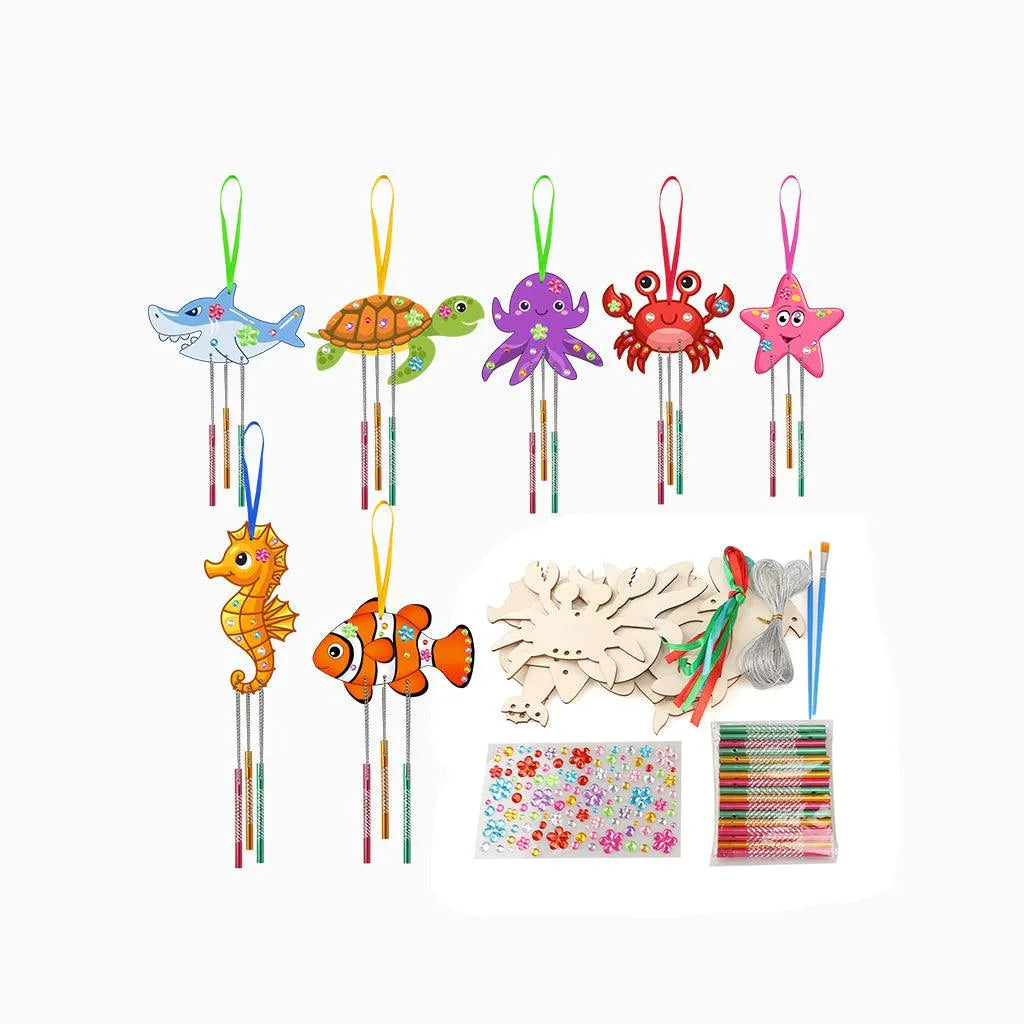 YOTOY Kids DIY Coloring Wind Chime Kits Arts - YOTOY