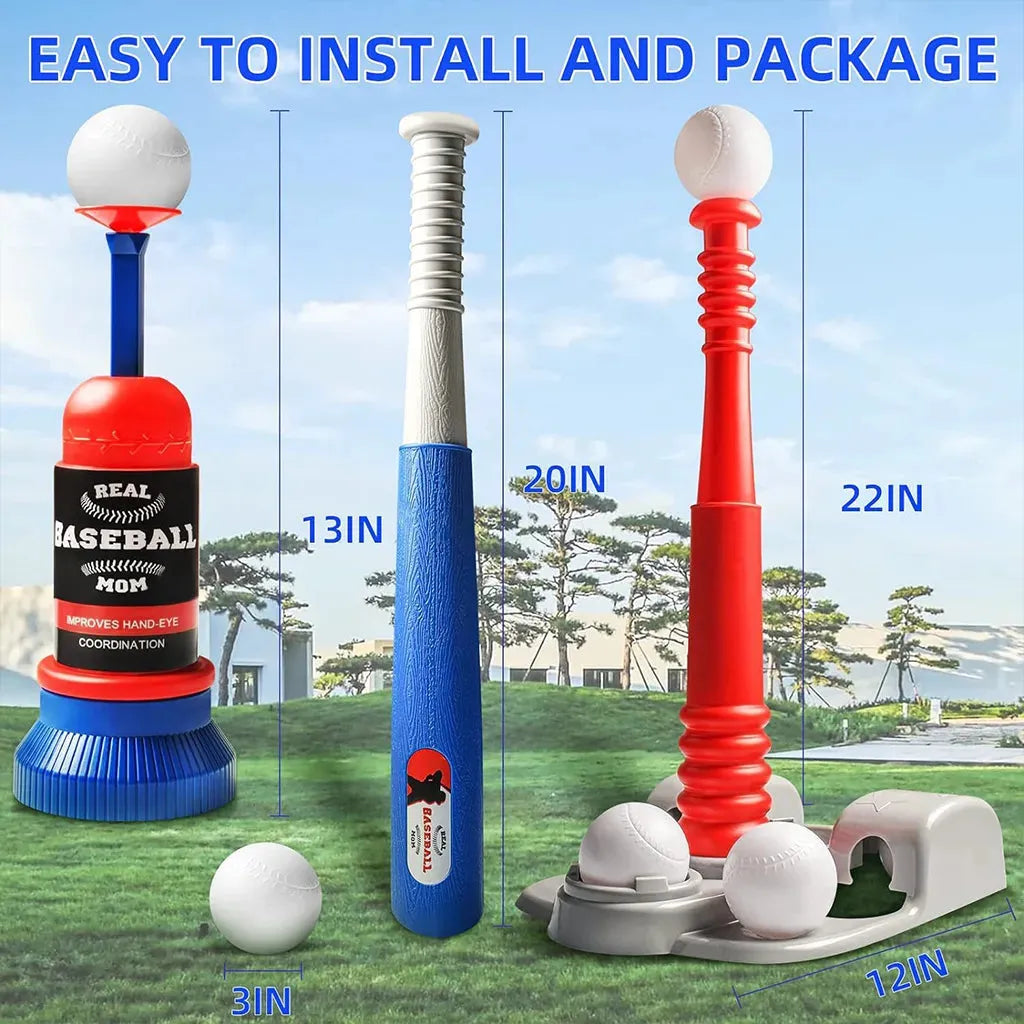 YOTOY Kids Outdoor Interactive Telescopic Baseball Set - Adjustable Launcher Trainer Kit Sport Toy - YOTOY