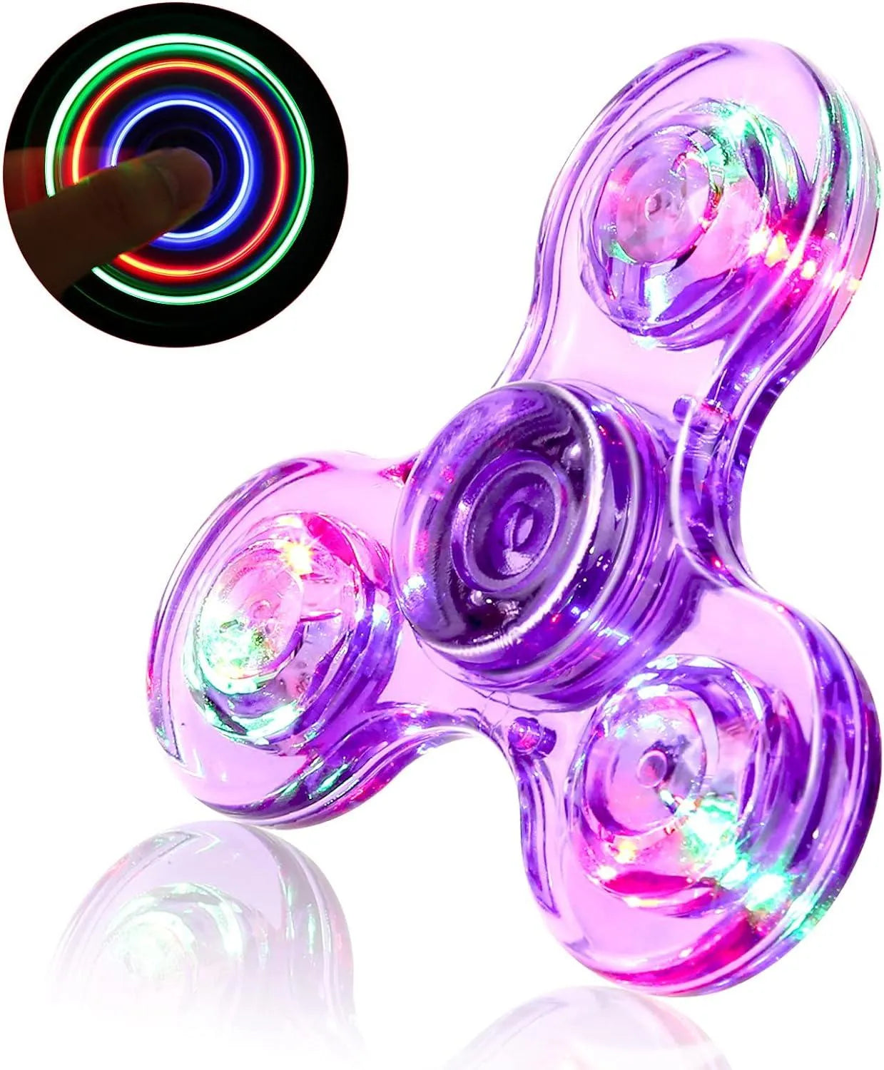 YOTOY LED Fidget Spinners, Light Up Sensory Fidget Toys for Kids - YOTOY