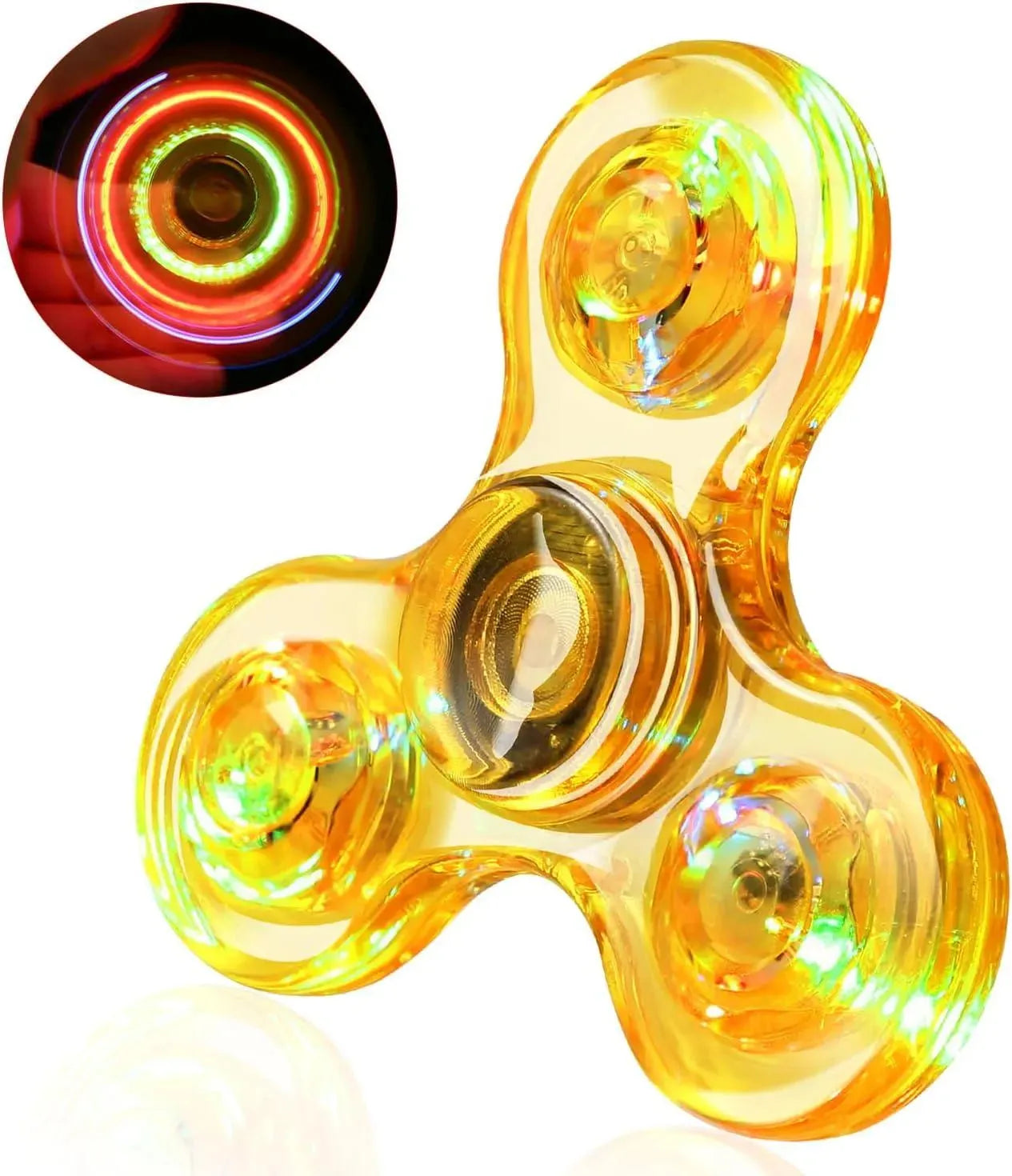 YOTOY LED Fidget Spinners, Light Up Sensory Fidget Toys for Kids - YOTOY