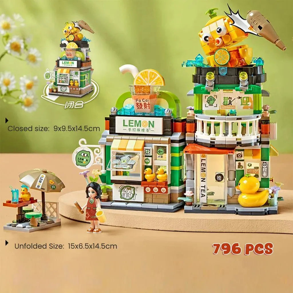 YOTOY Lemon Tea Shop Small Particle Building Blocks - YOTOY