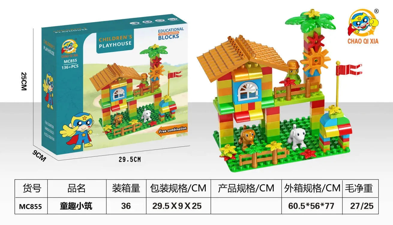 YOTOY Magic Transforming Castle Villa: Large Particle Building Blocks - YOTOY