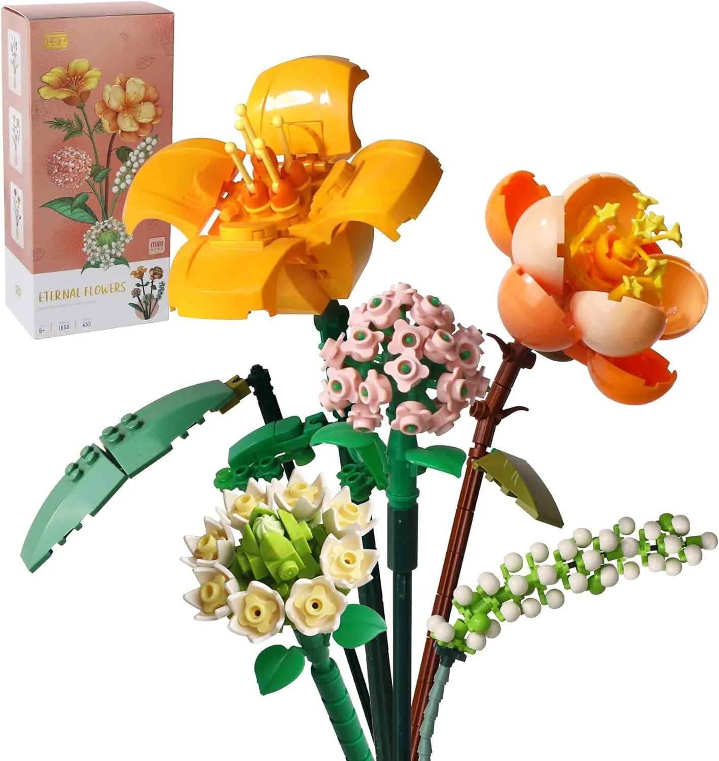 YOTOY Mini Bricks Flower Bouquet Building Sets - YOTOY