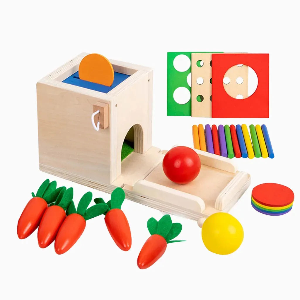 YOTOY Montessori 4-in-1 Coin Drop Box Coin Box - YOTOY