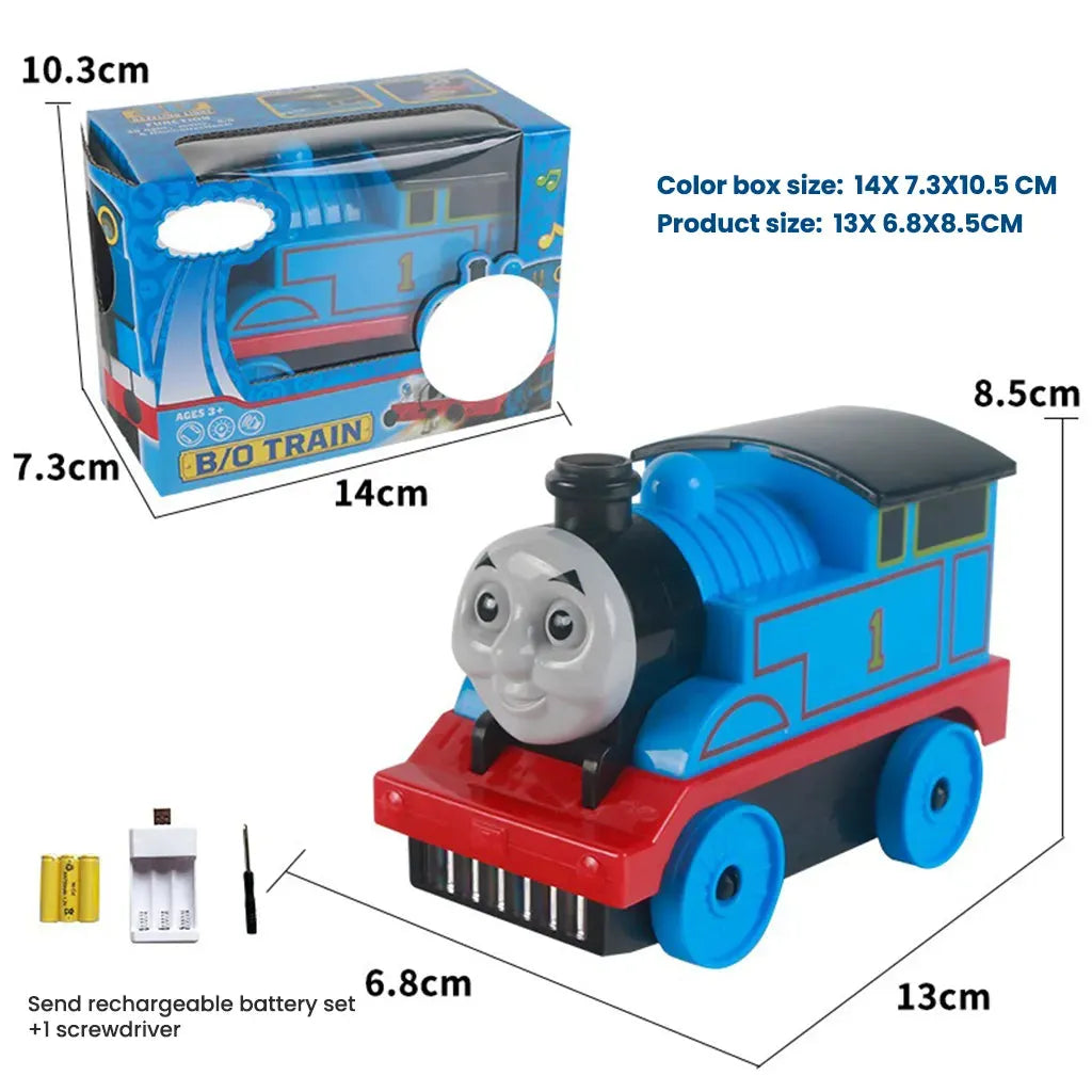 YOTOY Muddy Thomas the Tank Engine Electric Omnidirectional Train Toy with Lights - Perfect Halloween Gift for Boys - YOTOY