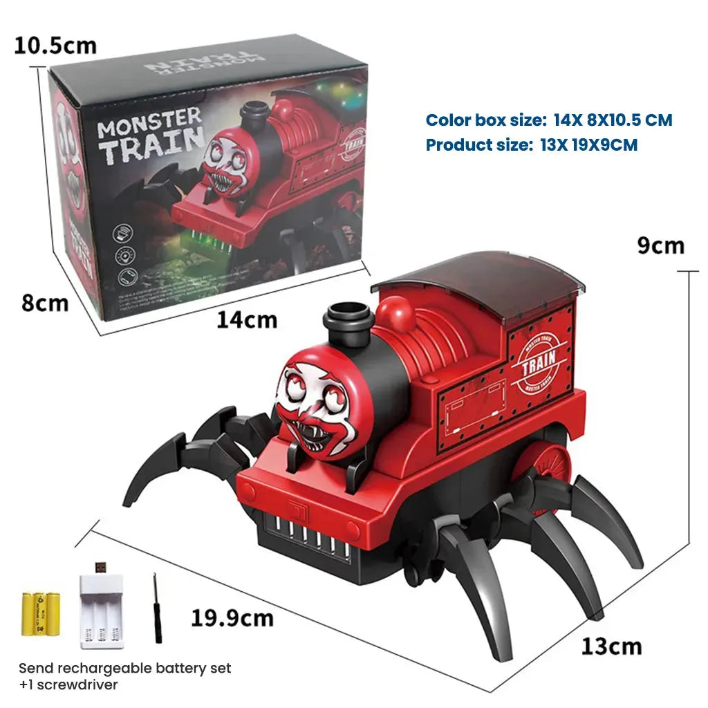 YOTOY Muddy Thomas the Tank Engine Electric Omnidirectional Train Toy with Lights - Perfect Halloween Gift for Boys - YOTOY