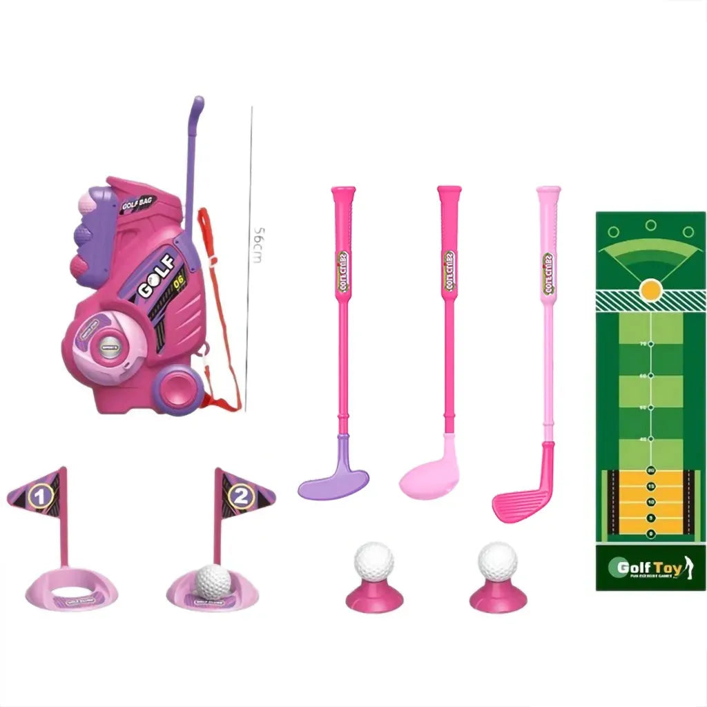 YOTOY New Arrival Kids' Golf Toy Set - Interactive Outdoor & Indoor Pull Rod Backpack for Family Fun - YOTOY