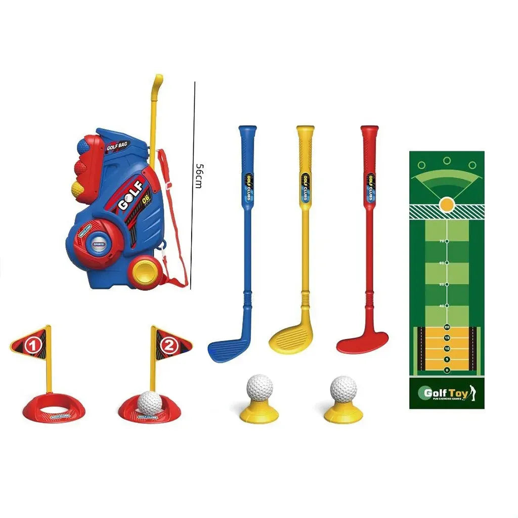 YOTOY New Arrival Kids' Golf Toy Set - Interactive Outdoor & Indoor Pull Rod Backpack for Family Fun - YOTOY