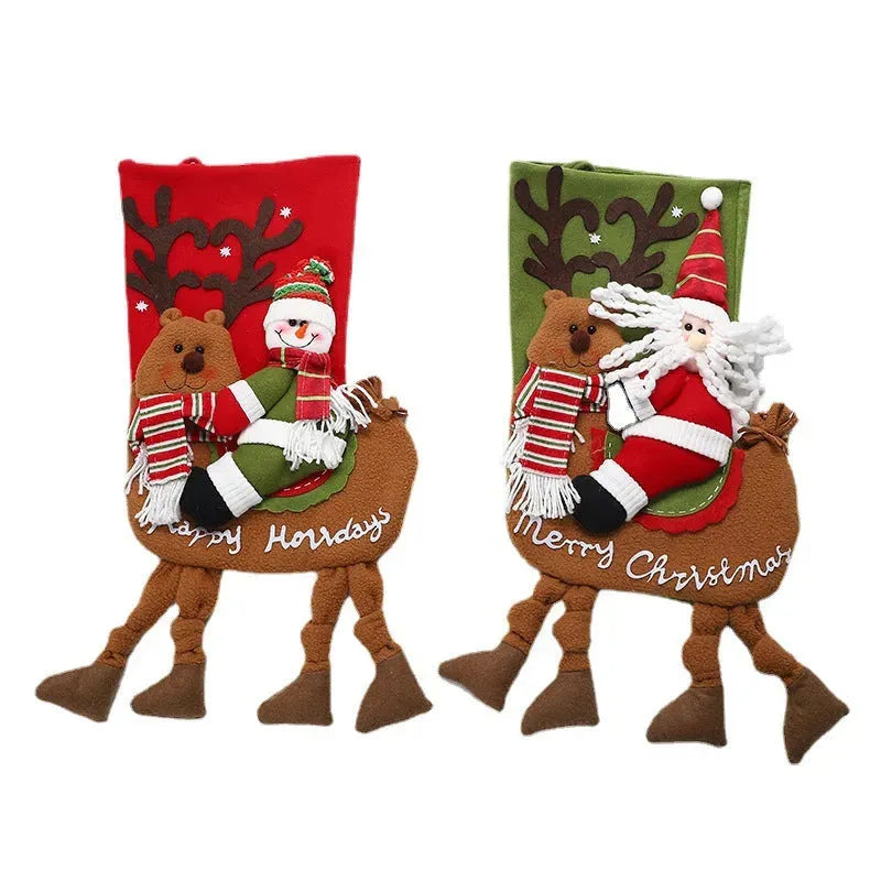 YOTOY New Design Christmas Stockings - Santa Claus Themed Gift Sacks for Kids, Perfect for Eve Candies & Presents, Festive Decoration Hanging Ornaments - YOTOY