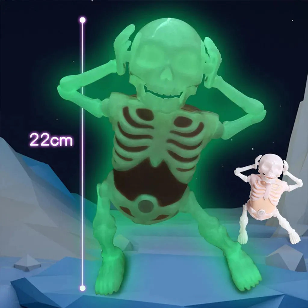 YOTOY New Release: Skeleton Dance Motion-Activated Glow-in-the-Dark Halloween Prank Toy for Boys with Lights & Sound Effects - YOTOY