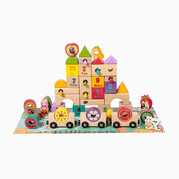 YOTOY Number Shape Recognition Cartoon Building Blocks - YOTOY